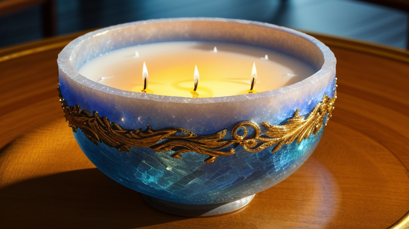 detailed close-up photo of healing crystals moonstone and water ritual